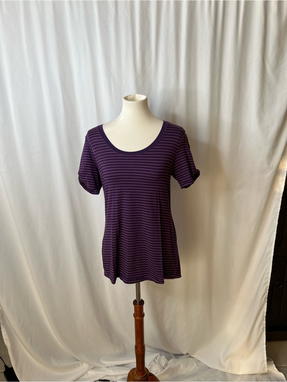 💜 CALIA by Carrie Underwood Purple Striped Top – Size Large 💜